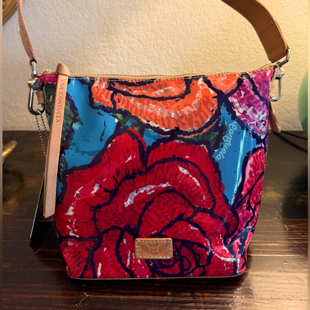 Consuela Rosie Hobo - Vibrant Floral Bag with Crossbody Strap Option NWT